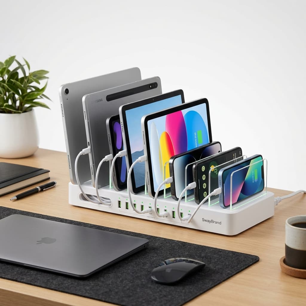 Multi-Device Charging Station (10-Port) - 12 Pack